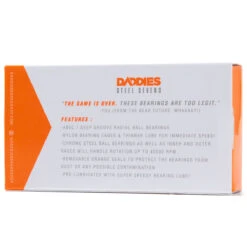 Daddies Steel Built In Skateboard Bearings - Orange 10 Daddies Steel Built In Skateboard Bearings - Orange -Famous Skate Shop AQ37895 4