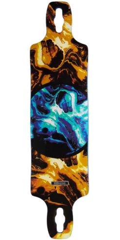 DB Paradigm 41" Longboard Deck - Blue/Gold