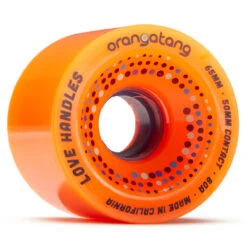 Orangatang Love Handles Offset Freeride 80a Longboard Wheels - Orange - 65mm