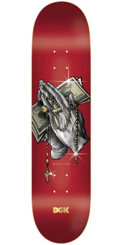 DGK Blessed Lenticular Skateboard Complete - Red - 8.25" -Famous Skate Shop BQ5679A 2