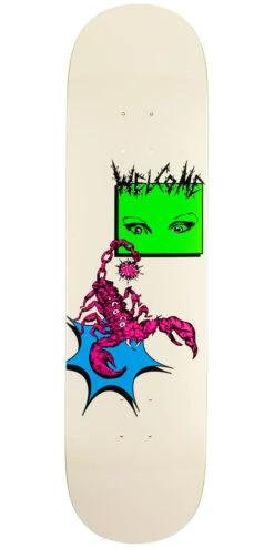 Welcome Mace On A Evil Twin Skateboard Deck - Bone - 8.25"