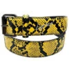 Loosey Snake Skin Belt - Yellow -Famous Skate Shop BQ64BAD 1