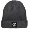 Zero Single Skull Patch Beanie - Charcoal -Famous Skate Shop BQ651C0 1