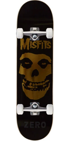 Zero X Misfits Big Fiend Skateboard Complete - Gold - 8.25"