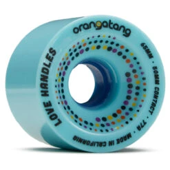 Orangatang Love Handles Offset Freeride 77a Longboard Wheels - Blue - 65mm