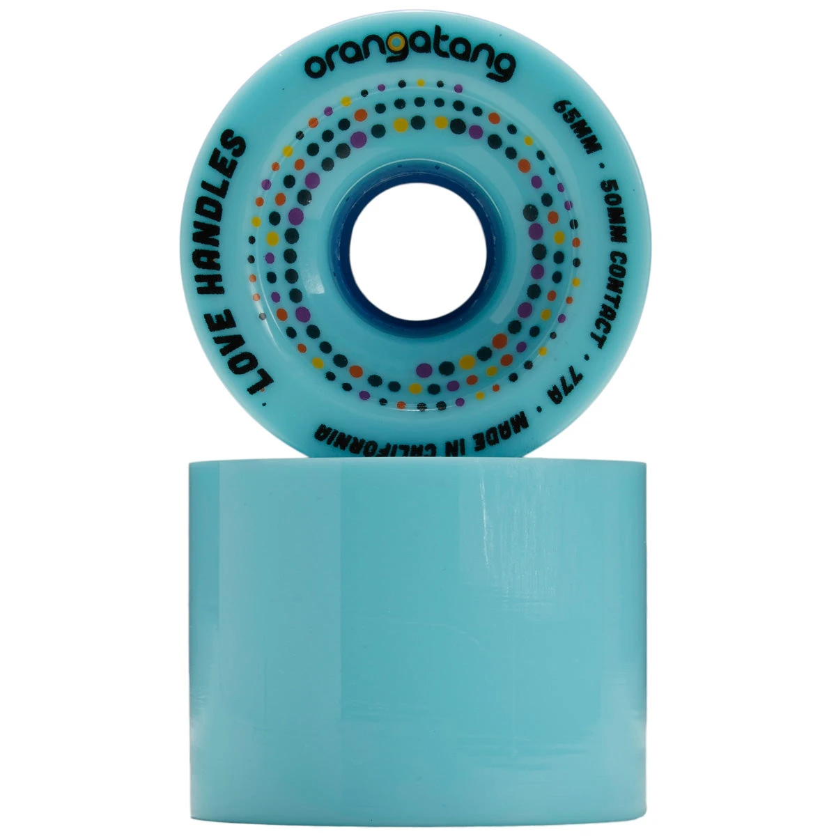 Orangatang Love Handles Offset Freeride 77a Longboard Wheels - Blue - 65mm 4 Orangatang Love Handles Offset Freeride 77a Longboard Wheels - Blue - 65mm - Image 2