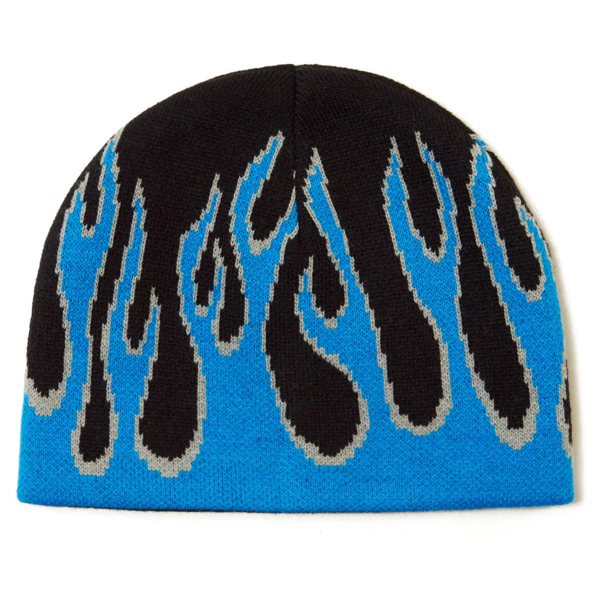 CCS Flames Reversible Skully Beanie - Black/Blue 4 CCS Flames Reversible Skully Beanie - Black/Blue - Image 2