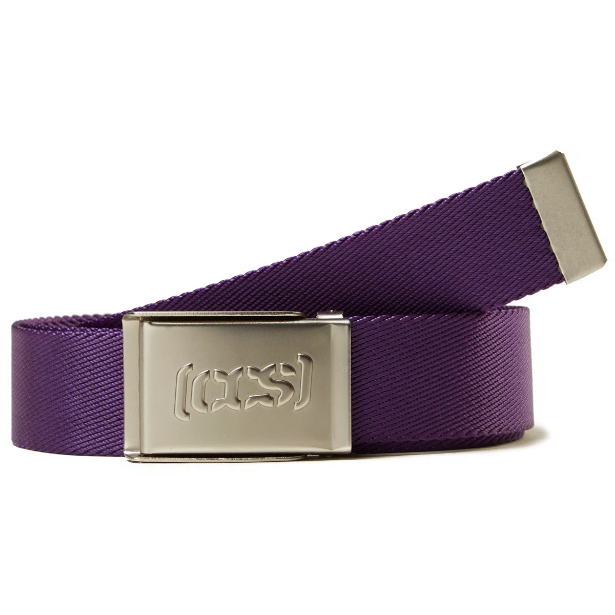 CCS Silver Logo Buckle Belt - Purple 3 CCS Silver Logo Buckle Belt - Purple