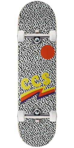 CCS Wavy Times Skateboard Complete - White