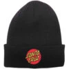 Santa Cruz Classic Dot Long Shoreman Beanie - Black -Famous Skate Shop santa cruz classic dot long shoreman beanie