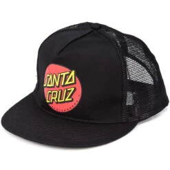 Santa Cruz Classic Dot Mesh Trucker Hat - Black